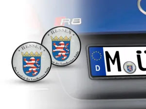 TÜV Kennzeichen-Sticker Der Landrat Des Landkreises Fulda Nummernschild plakette